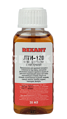 Флюс для пайки 30 мл, ЛТИ-120, с кисточкой, флакон REXANT