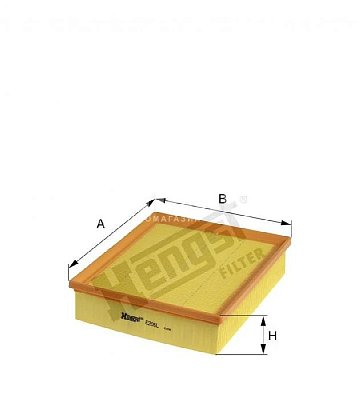 Фильтр воздушный Hengst E206L (C 26 168) Audi A4, A6, Volkswagen Passat