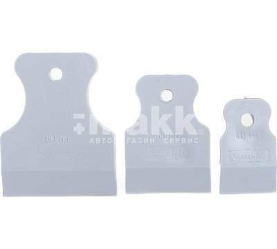 Набор шпателей 3 шт. (40-60-80 мм) белая резина Matrix 858275