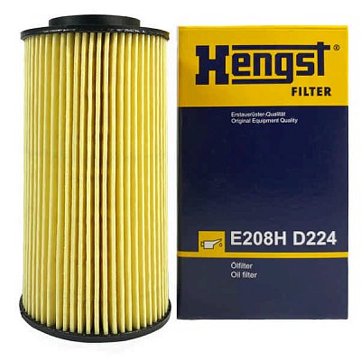 Фильтр масляный Hengst E208H D224 (HU 712/10 X)  Accent, Elantra, Getz, i30; Kia Ceed, Cerato