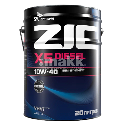 Масло моторное ZIC X5 Diesel 10W40 п/синт. API CI-4/SL  20л