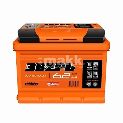 Аккумуляторная батарея 62 Ач ЗВЕРЬ о/п 24,2*17,5*17,5