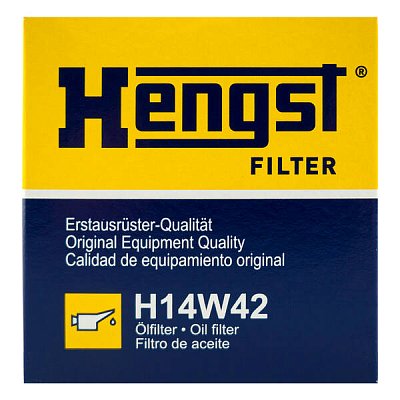Фильтр масляный Hengst H14W42 (W 7032) Dacia, Infiniti, Mercedes-Benz, Nissan, Renault