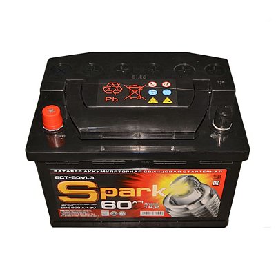 Аккумуляторная батарея 60 Ач Spark п/п  24,2*17,5*19
