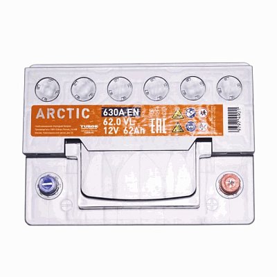 Аккумуляторная батарея 62 Ач Титан Arctic Silver о/п  24,2*17,5*19