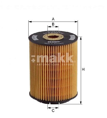Фильтр масляный Hengst E27H D125 (HU 719/6 X) Audi A3, A4, A6; Skoda Octavia II; Volkswagen Golf V