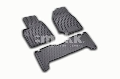 Коврики салона Novline модель TOYOTA Land Cruiser100 1998-2007 черный (к-т 3шт) NLC.48.06.210k