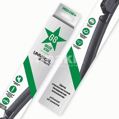 Щетка стеклоочистителя бескаркасная Green Star Universal 18" 450мм 