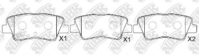 Колодки тормозные задние PN0538 NIBK