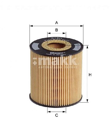 Фильтр масляный Hengst E15H D58 (HU 819 X) Volvo C70, S40, S60, S70, S80, XC70, XC90