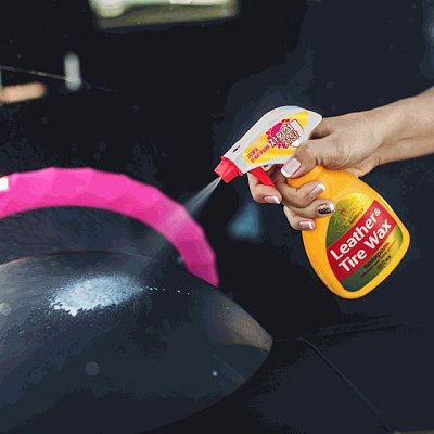 Полироль панели Kolibriya Tire Wax&Leather c губкой, спрей 500мл