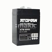 Аккумуляторная батарея ATOMAN 6В 4,5 Ач для ИБП