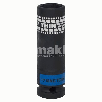 Головка торцевая ударная глубокая шестигранная 1/2", 17 мм, тонкостенная King Tony 441517M