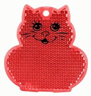 Световозвращающая подвеска КОТ красный