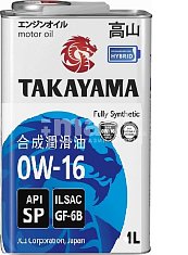 Масло моторное TAKAYAMA 0W16 синт ILSAC GF-6B, API SP 1л