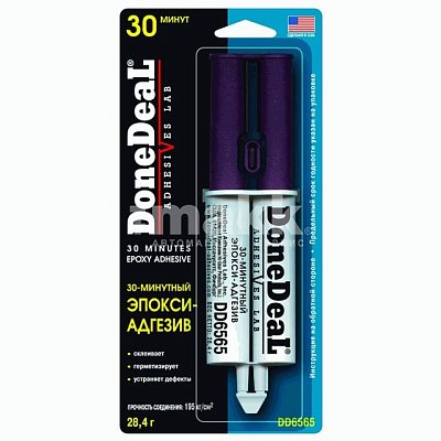 Клей Супер DoneDeal Эпокси-адгезив 30-минутный шприц 28.4гр DD6565