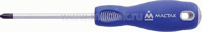 Отвёртка крестовая Phillips 1х75 мм, держатель Мастак 041-01075H