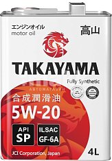 Масло моторное TAKAYAMA  5W20 синт. API SP ILSAC GF-6A  4л металл