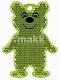 Световозвращающая подвеска МИШКА зеленый