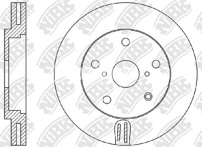 Диск тормозной передний RN1604 NIBK (2шт)