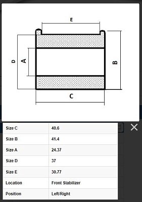 Втулка стабилизатора переднего Toyota Camry ACV40R 2006-2011 (d-24.37) BL21233 JIKIU