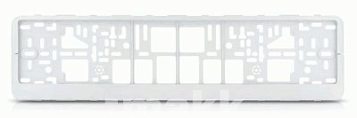 Рамка номерного знака книжка белая РК 02 01 08