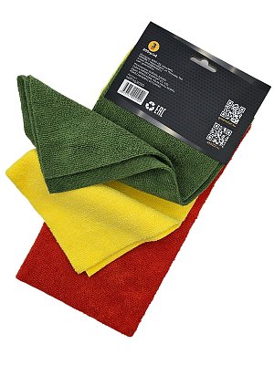 Набор салфеток 30х30 Green Star 3шт серая/желтая 300гр/м2