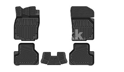 Коврики в салон Volkswagen Golf VII (13-) к-т 5шт черный SRTK Премиум PR.W.G.7.13G.02X55