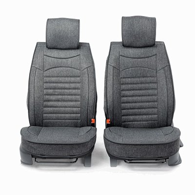 Накидки на сиденье Car Performance передние 2шт гобелен темносерый 5шт/уп CUS-2082 D.GY