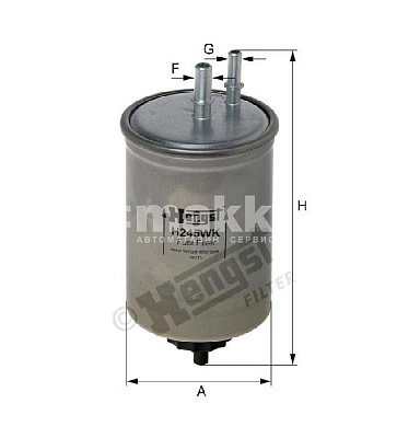 Фильтр топливный Hengst H245WK (WK 9036) JCB 900-Serie CX