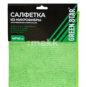 Салфетка из микрофибры 40x40 Green Star зеленая 250 гр/м2