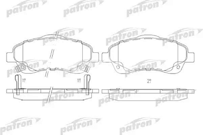 Колодки тормозные дисковые передние PBP1648 PATRON
