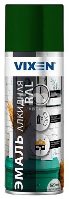 Эмаль алкидная VIXEN VX16005 универсальная зеленый мох, глянцевая аэрозоль 520мл RAL6005