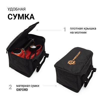 Компрессор 160л/мин 600W 10 Атм 12V шланг с переходником Агрессор AGR-160