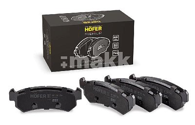 Колодки тормозные задние HF 350 704 HOFER
