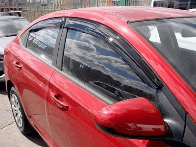 Дефлекторы на боковые стекла Solaris 2017- (к-т 4шт) NLD.SHYSOL1732