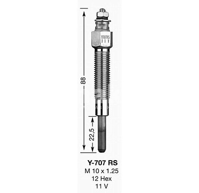 Свеча накаливания NGK Y707RS 4937