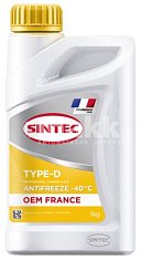 Антифриз  Sintec OEM France Type-D (-40) 1кг (желтый)