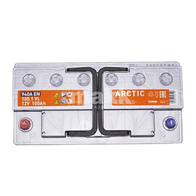 Аккумуляторная батарея 100 Ач Титан Arctic Silver п/п   35,2*17,5*19
