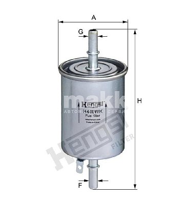 Фильтр топливный Hengst H440WK  (WK 55/2) CHEVROLET, Daewoo