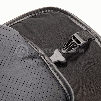 Накидка на сиденье AUTOPROFI каркасная экокожа HIT-310G BK/BK