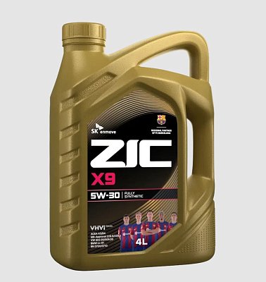 Масло моторное ZIC X9 5W30 синт. API SL ACEA A3/B4 4л