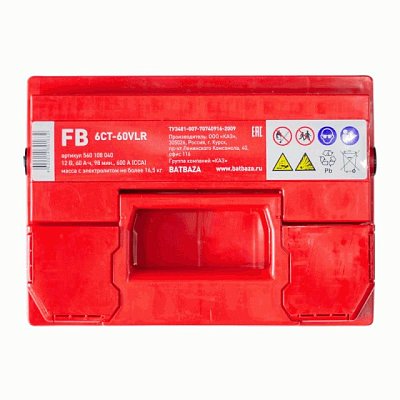 Аккумуляторная батарея 60 Ач FB п/п 24,2*17,5*19