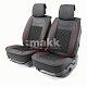 Накидки на сиденье Car Performance передние 2 шт экокожа черные CUS-2092 BK/BK