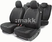 Чехлы ALCANTARA алькантара 15 пред 4 мол чёрные AIRBAG ALC-1505 BK/BK