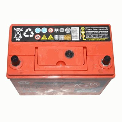 Аккумуляторная батарея 58 Ач ЗВЕРЬ Asia (75B24R) п/п 23,8*12,9*22,5