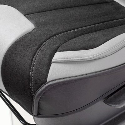 Накидки на сиденье Car Performance передние 2 шт алькантара + экокожа черн/серые  CUS-3034 BK/GY