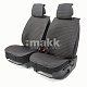 Накидки на сиденье Car Performance передние 2 шт fiberflax черн/бежевые 5шт/уп CUS-1022 BK/BE