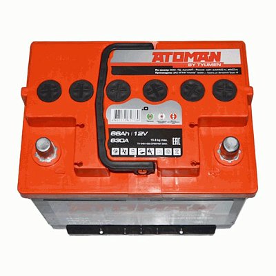 Аккумуляторная батарея 66 Ач ATOMAN о/п  24*17,5*19