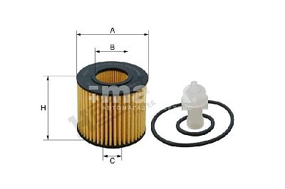Фильтр масляный Hengst E210H D226 (HU 6006 Z, O-117) Toyota Auris I, II, Avensis III, Corolla X, XI